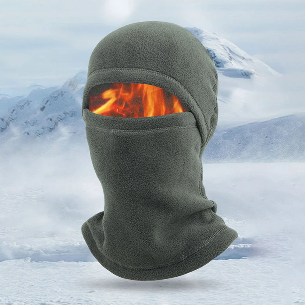 

Thermal Head Cover Set Winter Fleece Hat And Scarf Tacticals Warm Balaclava Face Mask Neck Warmer Sport Cycling Ski Scarf Hat