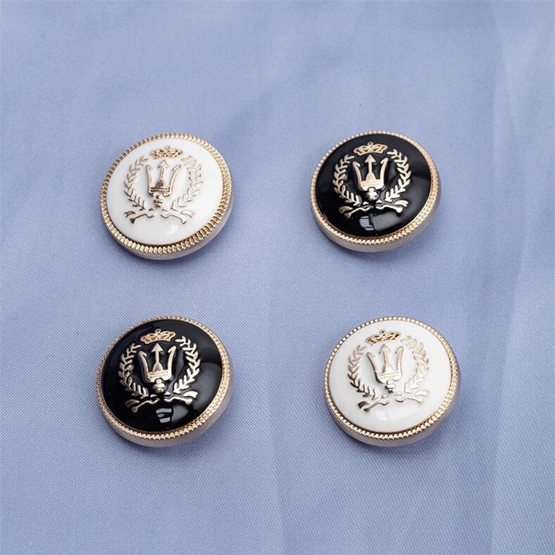 

10pcs College Style Metal Golden Buttons Garment Coat Supplies for Sewing Buttons for Clothing Handmade DIY Jacket Coat Buttons