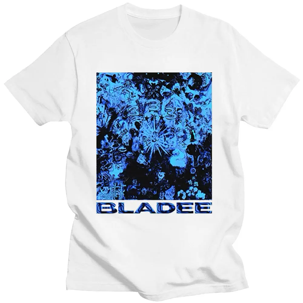 

Футболки шведского рэпера Bladee 333, летняя Женская Повседневная футболка с коротким рукавом и принтом музыкального альбома, уличная одежда в ...