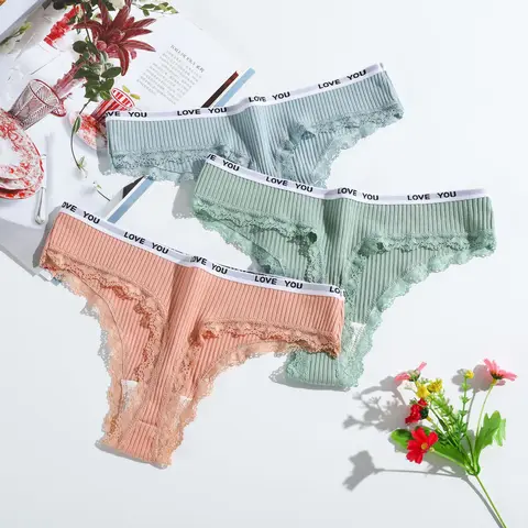 G-string Panties Cotton Women's Underwear Sexy Panties Female Underpants Thong Solid Color Pantys Lingerie M-XL Design thongs