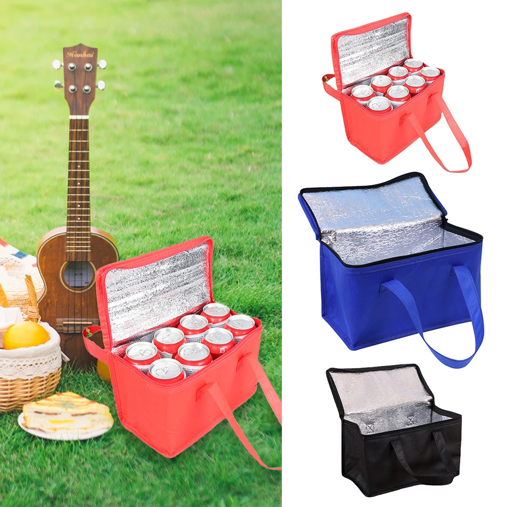 Box Strong Insulated Cooler Outdoor Travel Picnic Drink Storage Tin Foil Food Bag Lunch Bag