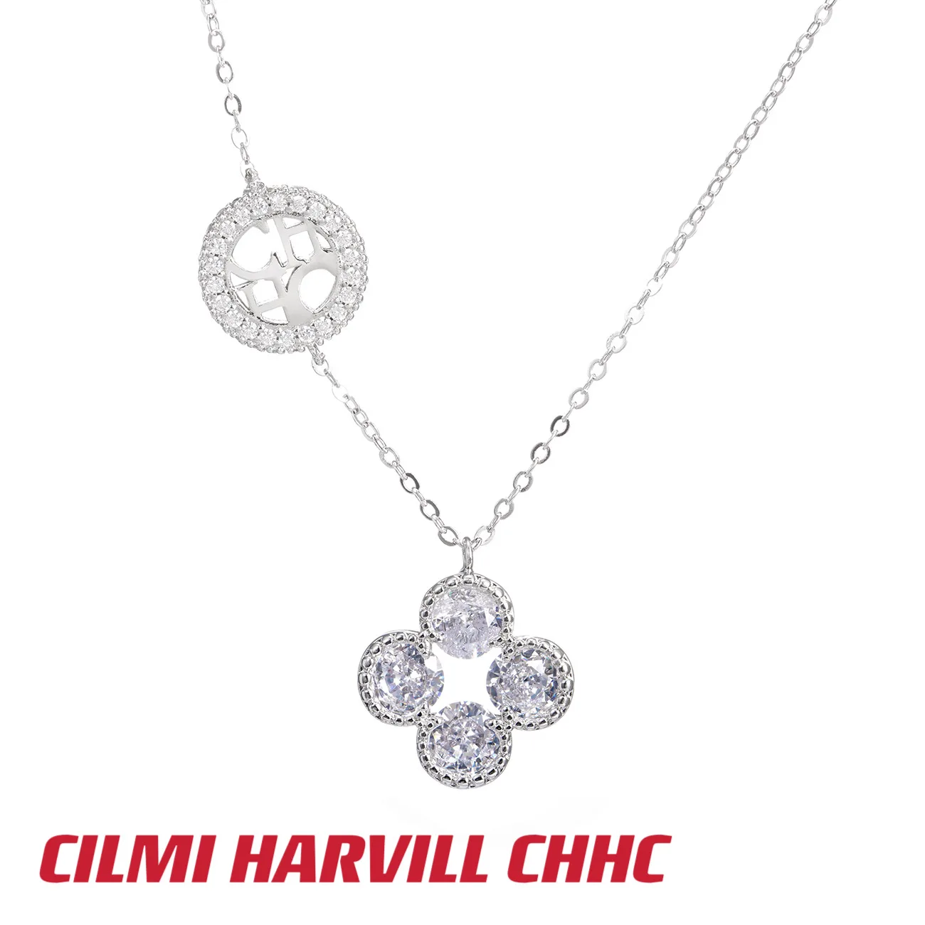 

Новинка 2023, подвеска для женского ожерелья CILMI Harvest ill CHHC, сверкающий металлический материал, с изображением четырехлистной травы, подарочная упаковка с логотипом