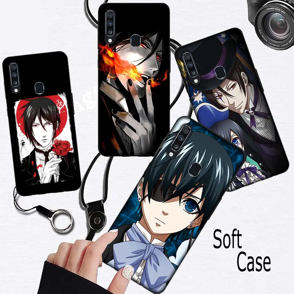 Чехол для Телефона Черный Батлер Kuroshitsuji Samsung Galaxy Note 20 Ultra 10 8 9 S10 Lite S9 + A6 A8 Plus A7 A9