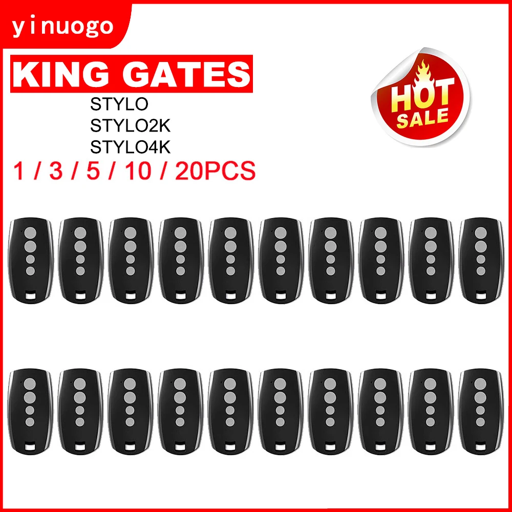 

For King Gates STYLO STYLO2K STYLO4K Garage Door Remote Control 433MHz Rolling Code Kinggates Stylo2k Stylo4k Garage Door Opener