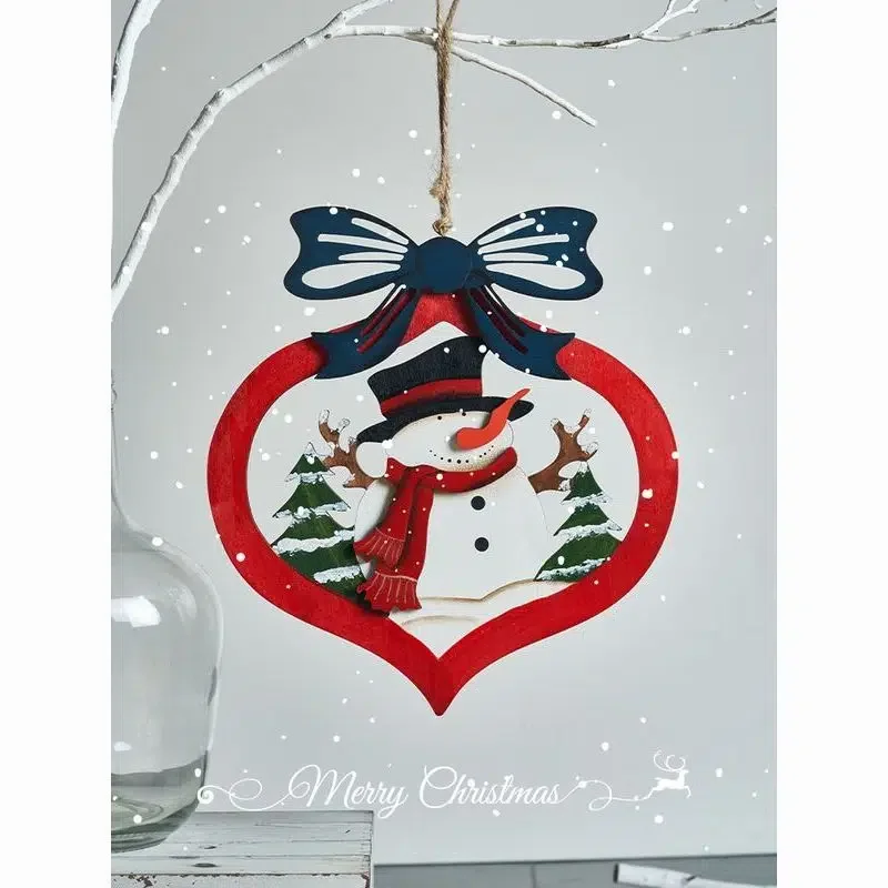 

Декоративный кулон с Санта Клаусом, снеговиком