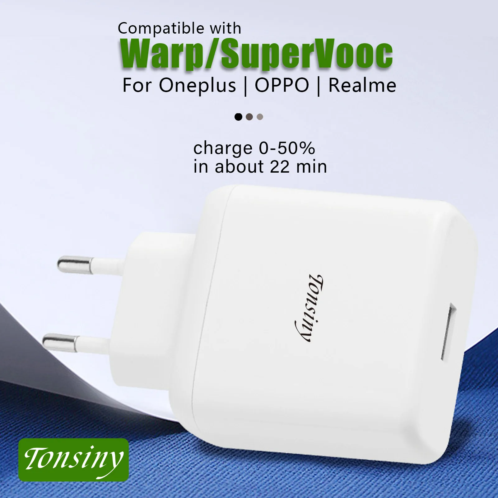 Быстрое Зарядное Устройство SuperVooc 40 Вт Адаптер USB-C