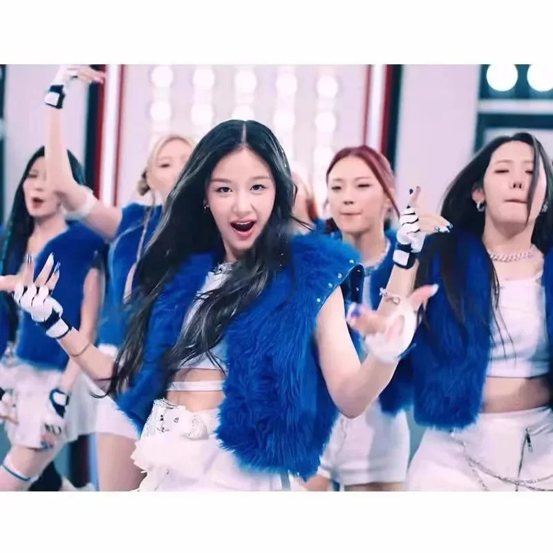 Kpop корейская куртка BabyMT для джазовых танцев наряд выступлений женский меховой
