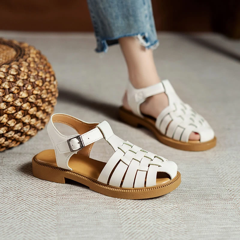 

Summer Sandals Women 2022 New Ladies Casual Trend Low Heel Elegant Beach Fashion Gladiator Woven Comfort Roman Sandals