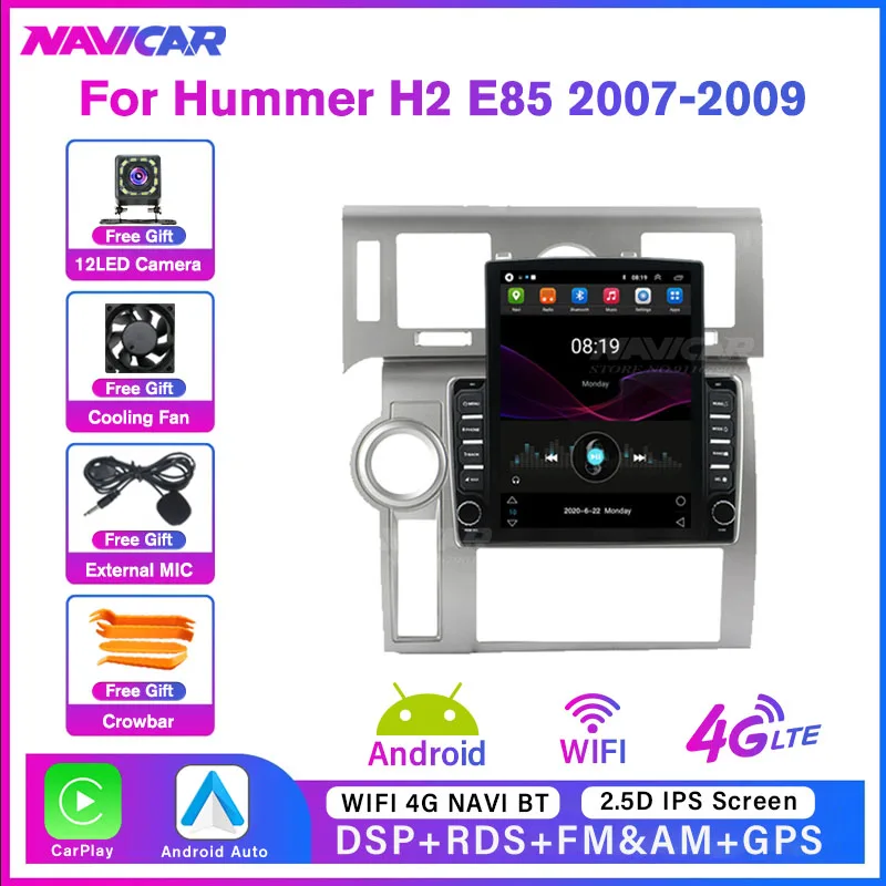 Автомобильный радиоприемник 2DIN Android10 для Hummer H2 E85 2007 2008 2009 автомобильный