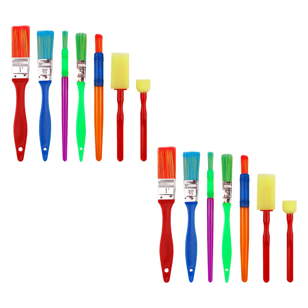 

7 Pcs Practical Painting Brushes Kids Drawing Brushes Doodling Painting Brushes