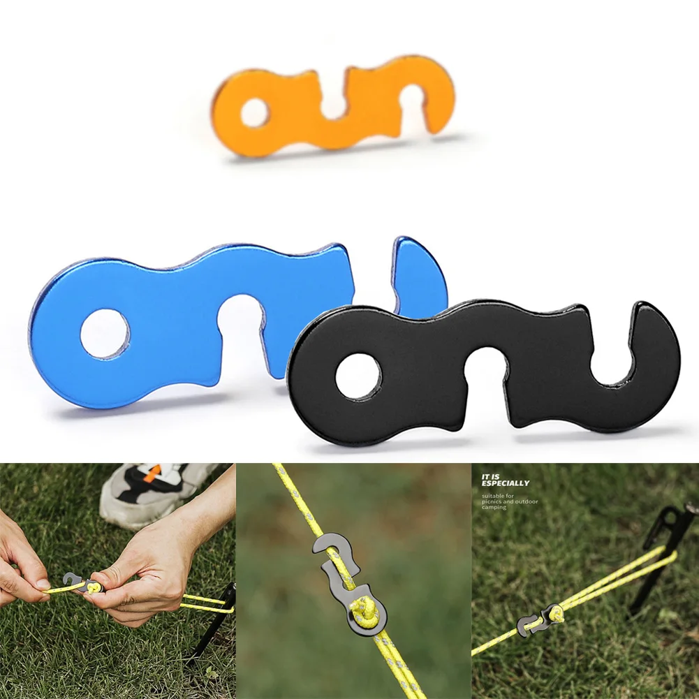 

10Pcs Camping Tent Awning Lock Cord Rope Fastener Guy Line Tensioners Bent Runner Binocular Tent Drawstring Adjustment Buckle