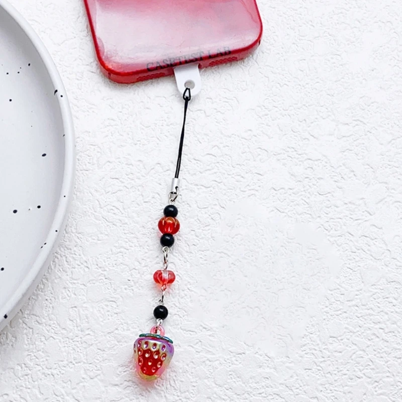 Модный портативный брелок для телефона с бусинами в форме звезды и бантиком