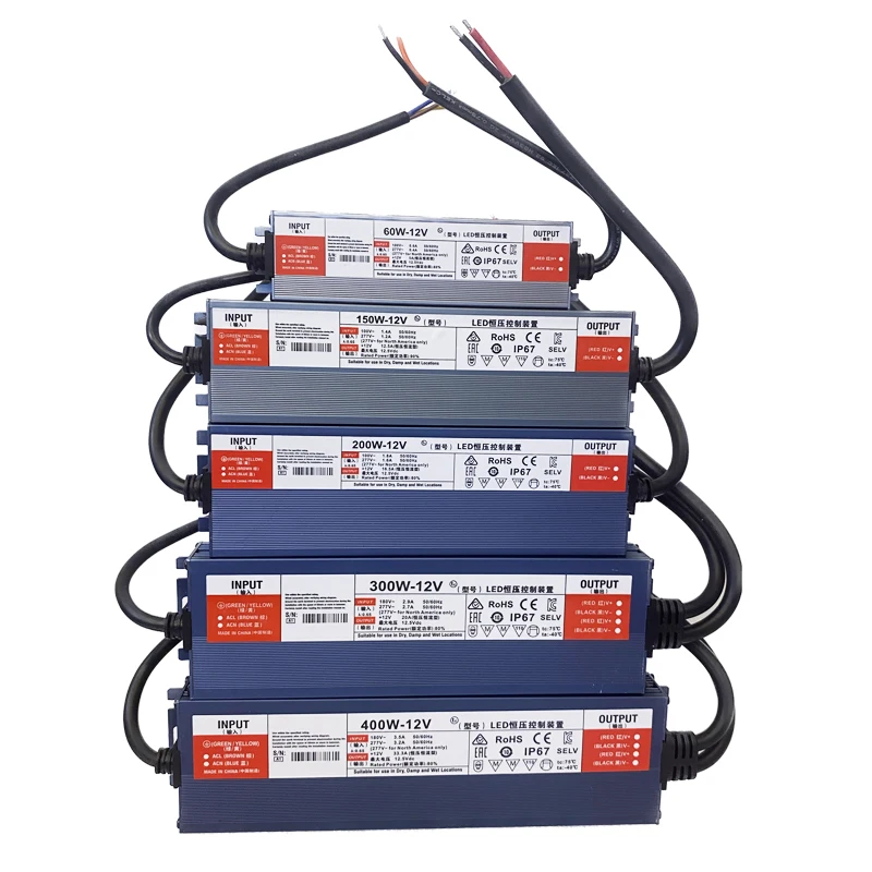 

Трансформатор для светодиодной ленты AC220V 12V/24V IP67