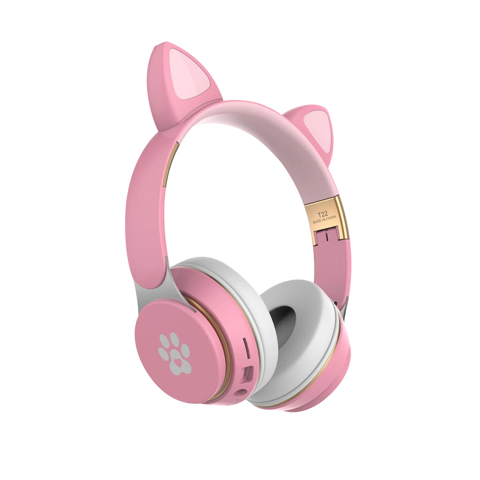 

FM Radio Travel Cat Ear Gaming Headset HIFI Music Glowing Cute Comfortable For PC Tablet Kids Adult LED Light Up 5.0