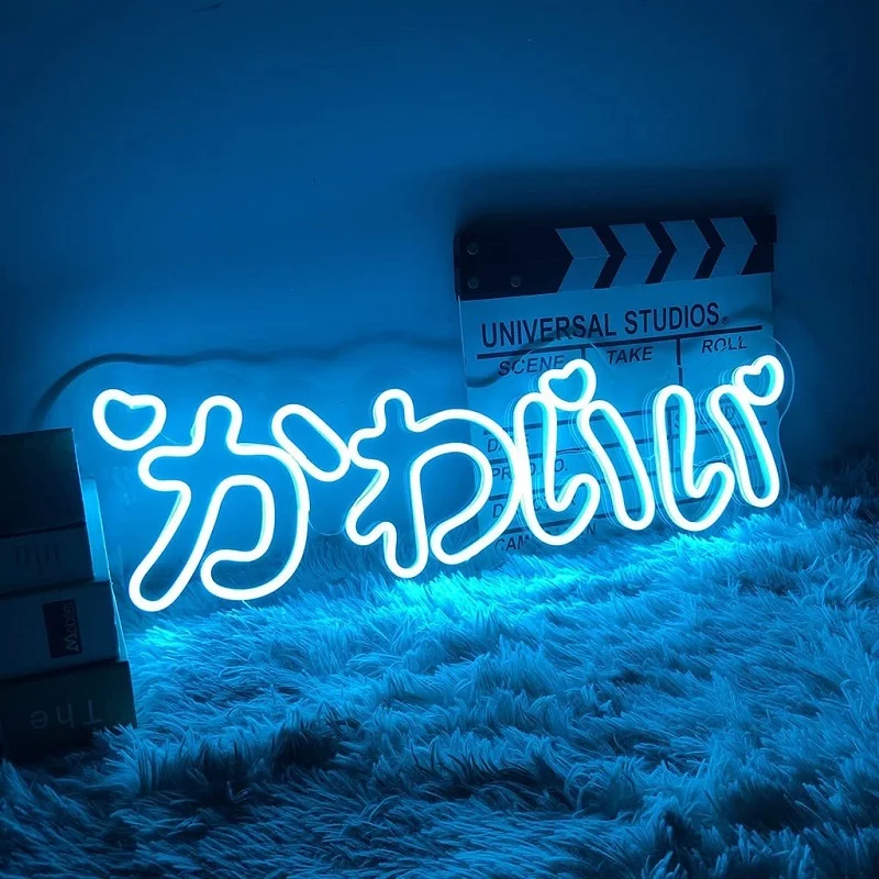 

Kawaii Neon Sign Japanese Style Bedroom Decor Pink Neon Light Handmade Custom Sign Light for Bar Party Ornament Game Room