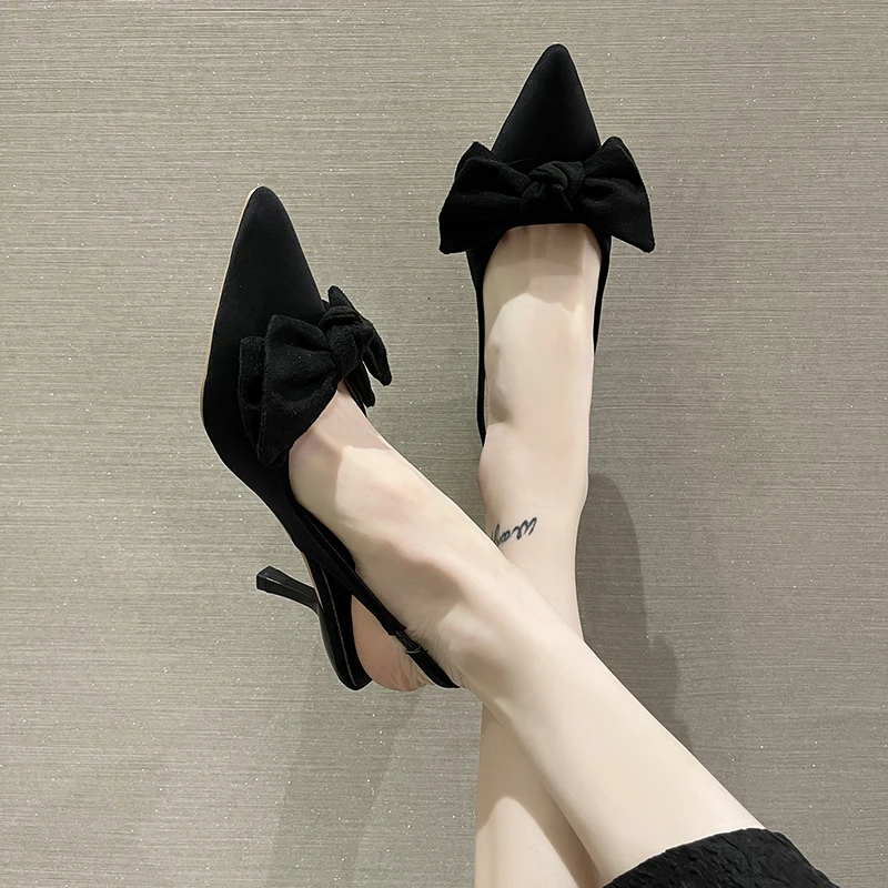 2024 женские летние новые элегантные дизайнерские сандалии с бантом из