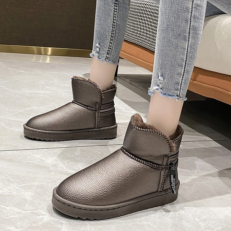

Winter New Women's Short Tube Plush Casual Versatile Boots Warm and Comfortable Round Head Women's Boots