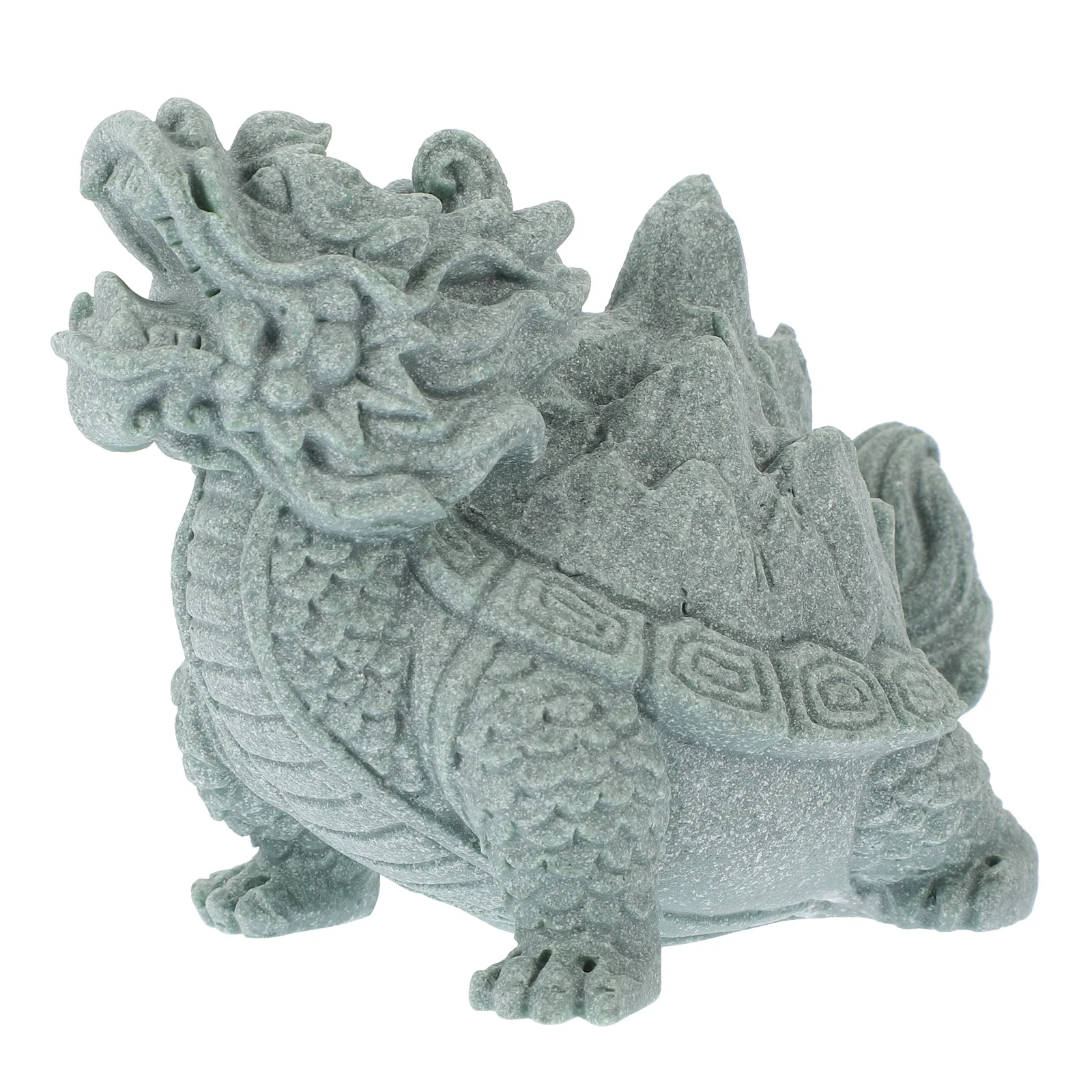 

Cabinet Sandstone Statue Small Animal Decoration Ornaments Dragon Turtle Statues Creative Green Bathroom Decorations