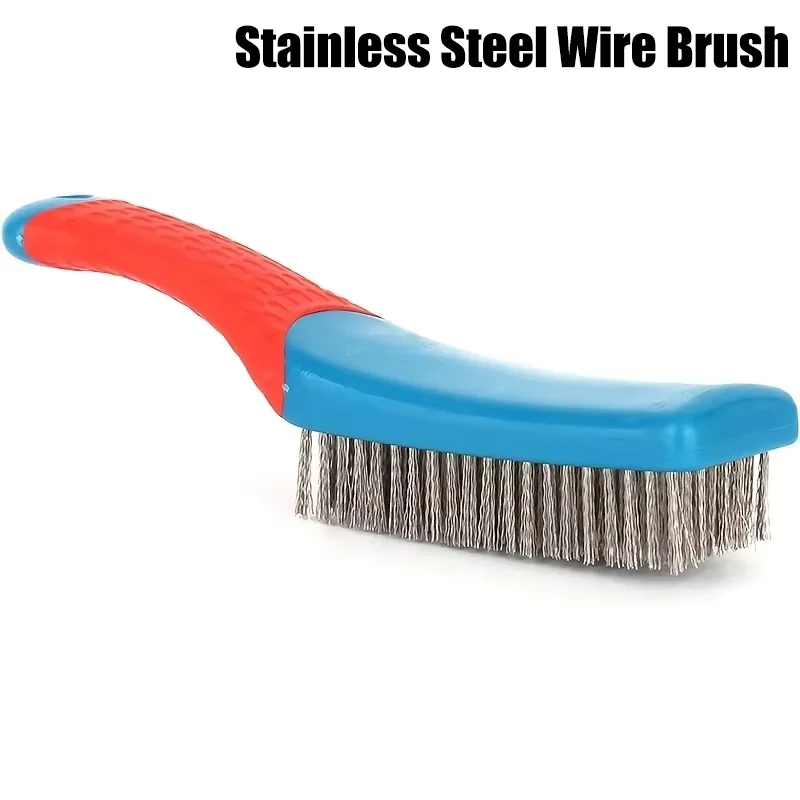 

Проволочная щетка из нержавеющей стали, удобная ручка, подходит для удаления очистки, промышленного удаления ржавчины с металла, кухонной вытяжки, сварочного шлака