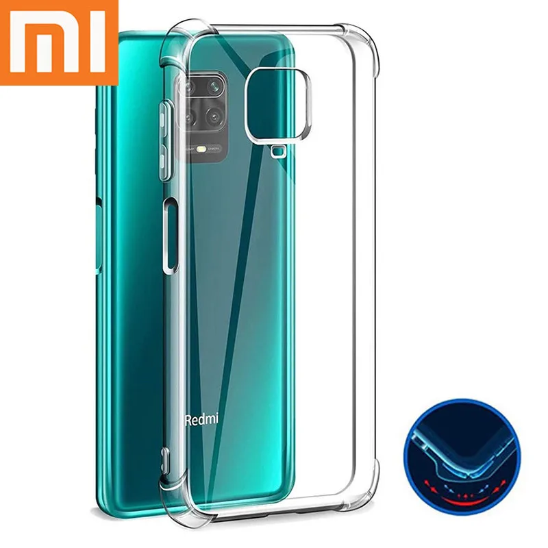 

Xiaomi Shockproof Silicone Case On For Redmi Note 9 8 7 6 Pro Max 8A 9S Transparent Case For Xiaomi 8 9 Lite CC9 Pro mi 9t Cover
