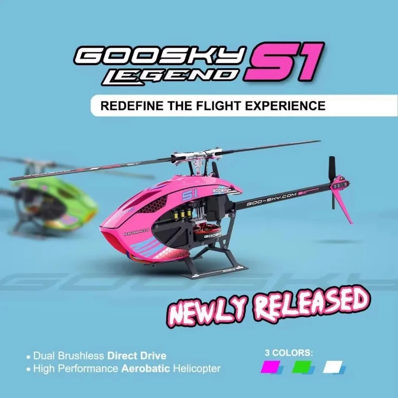 

Goosky S1 Bnf 6ch 3d Stunt Double Brushless Motor Direct Drive Motor Flybarless Direct-Drive Rc Helicopter Interest Puzzle Toys
