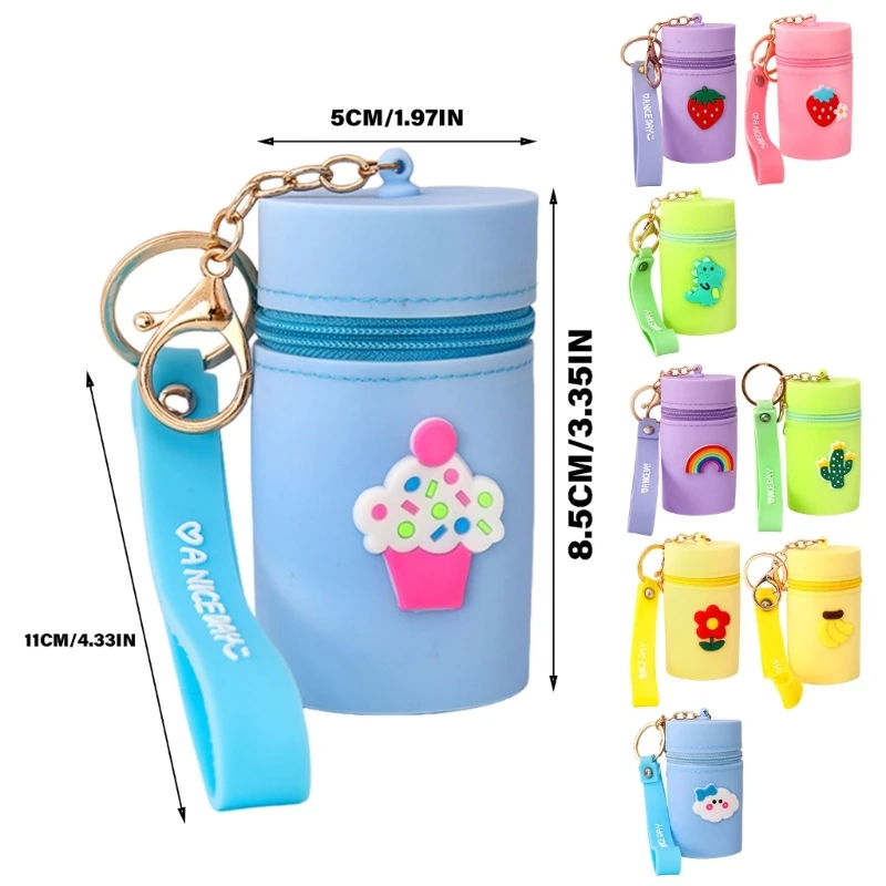 Силиконовый брелок для монет миниатюрные мешочки губной помады различных