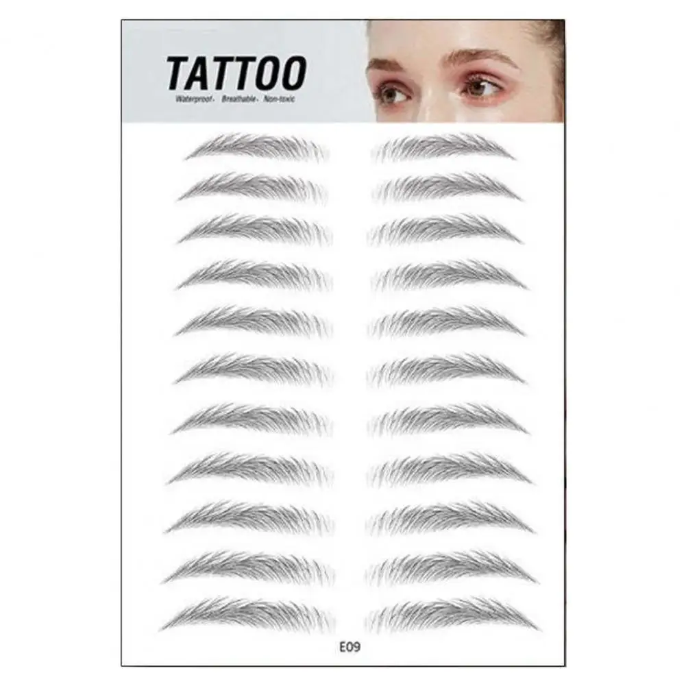 

Mini Practical Waterproof Eyebrow Stickers 3D Eyebrow Tattoo Patch Good Adhesion for Makeup