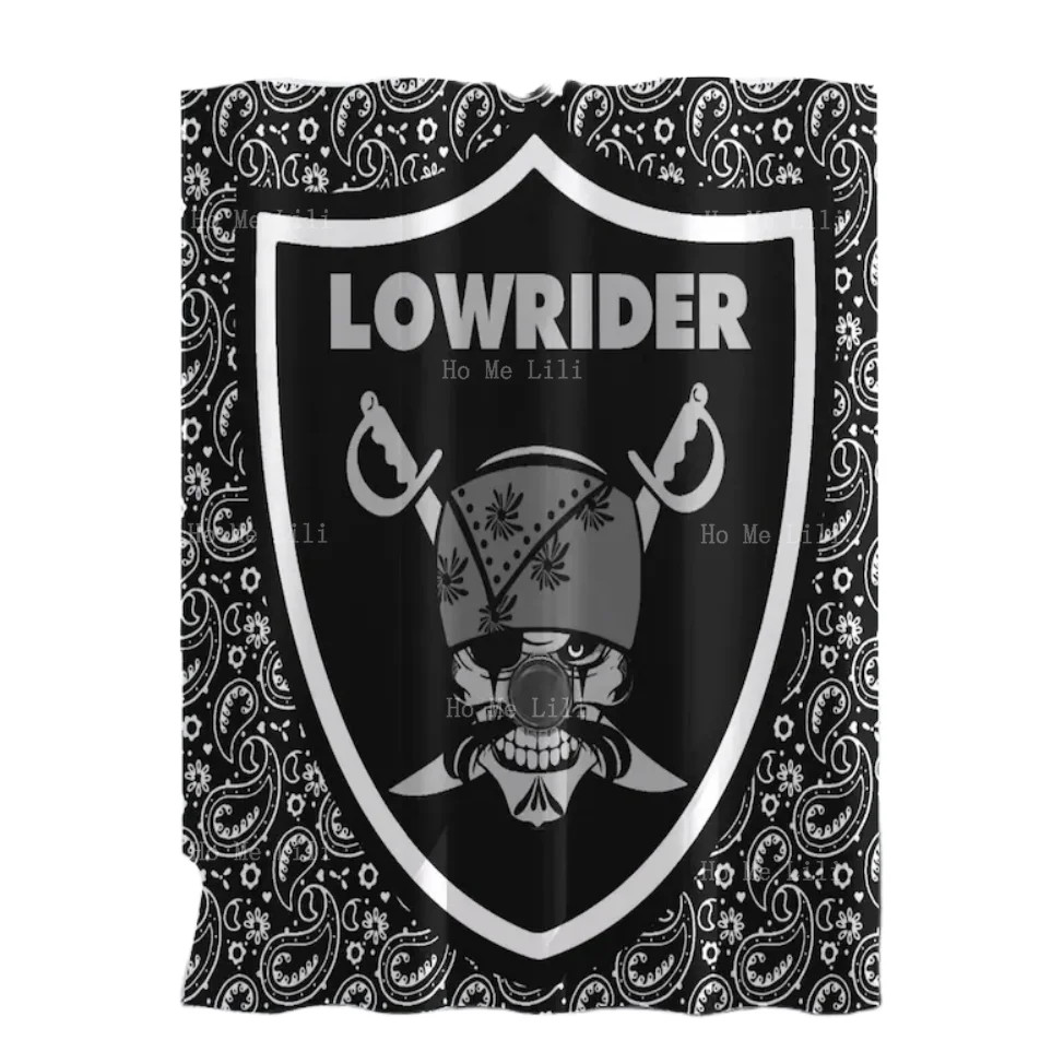 

Lowrider Shower Curtains Chicano Cholo Gangsta Raider Mexican Printed All Over