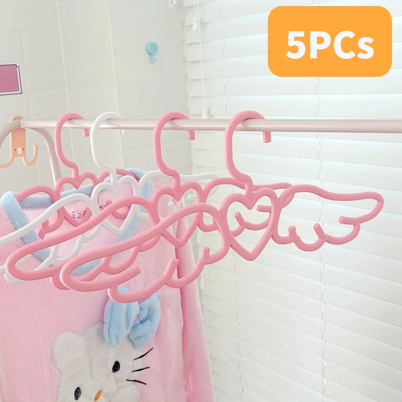 

5PCs Angel Wings Clothes Hanger Wardrobe Organizer for Clothes Girl Hangers Wardrobe Hangers Drying Rack