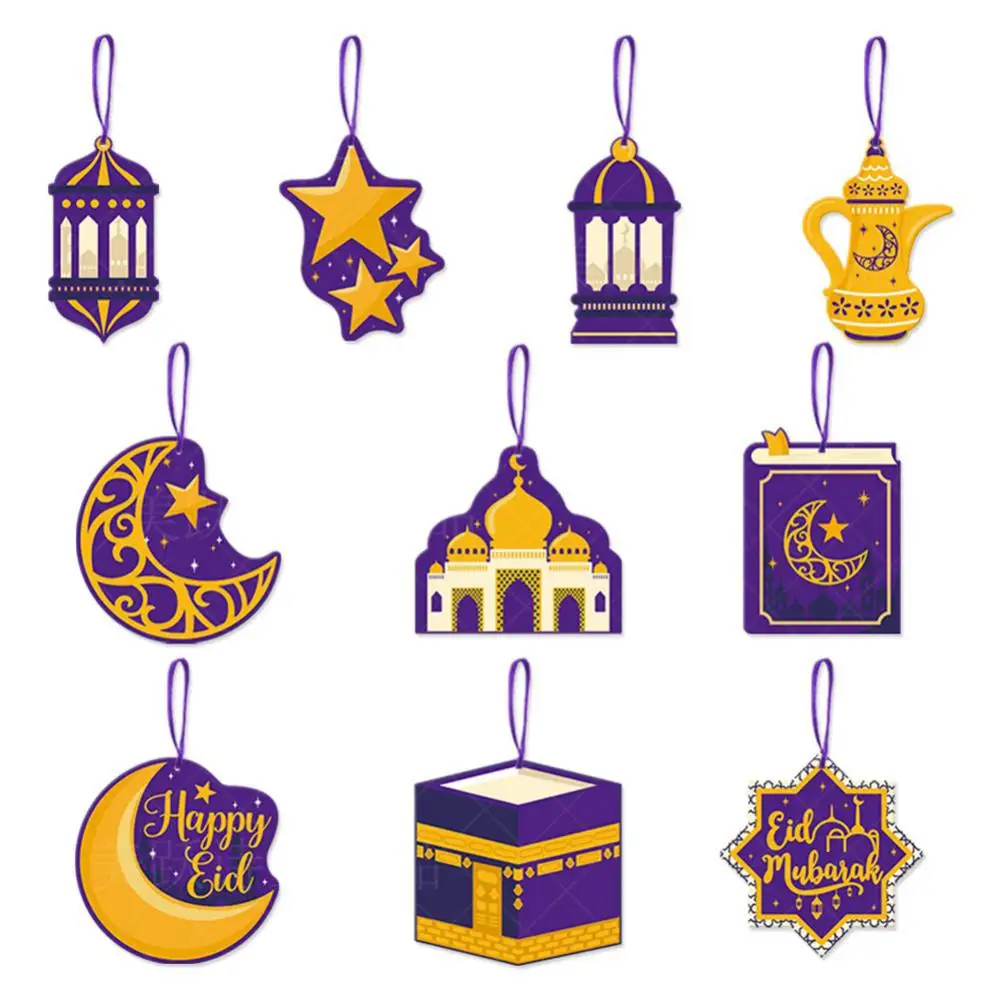 

Islamic Muslim Festival Party Supplies Party Decoration Pendant Novel Non-toxic Ramadan Decoration 10pcs Beautiful Harmless
