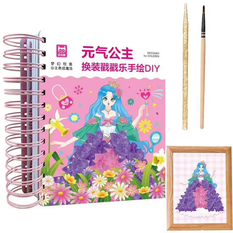 

Kids DIY Poke Art Crafts Kit Watercolor Painting Pocket Kit For Childhood Dream Hand-Made DIY Cartoon Dress-Up Coloring With