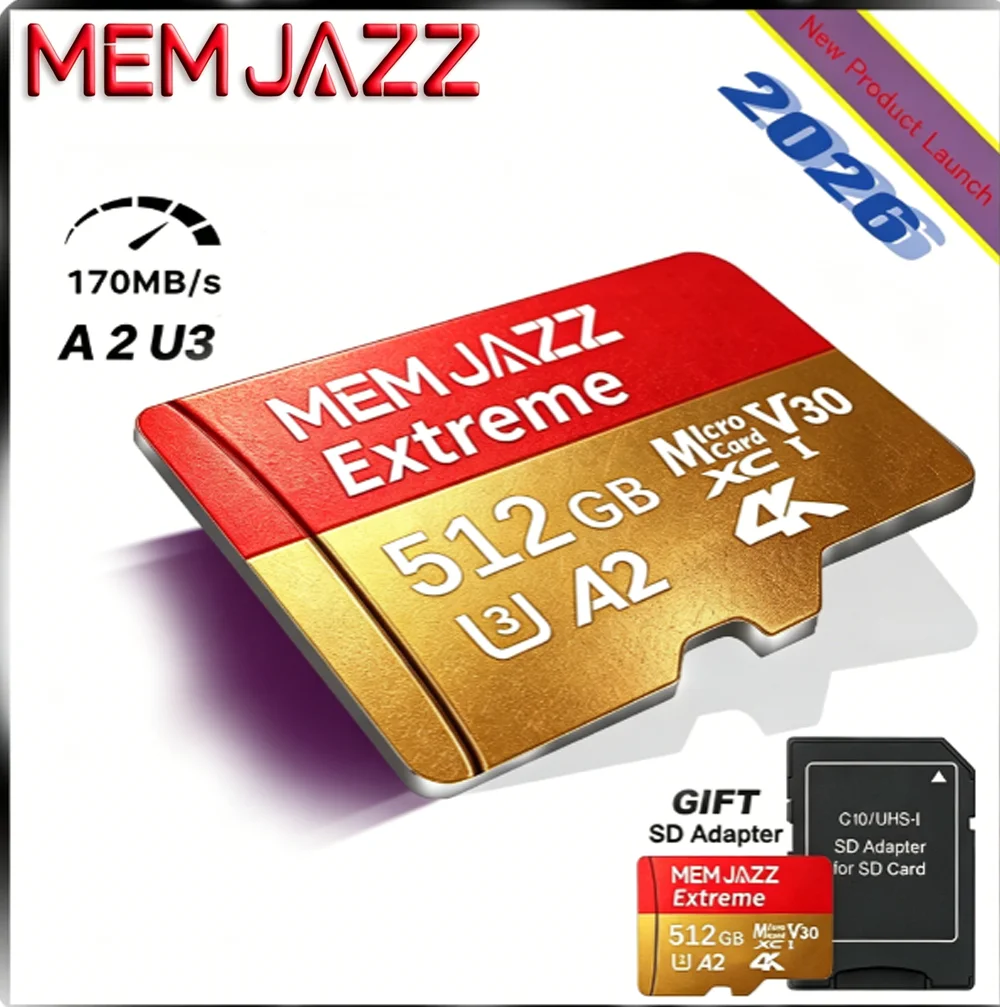 Фото Карта памяти Micro TF SD 64GB 128GB 256GB 512GB U3 V30 высокой скорости, бестселлер для DJI Mavic Mini, для съемки видео с воздуха 4K. №1