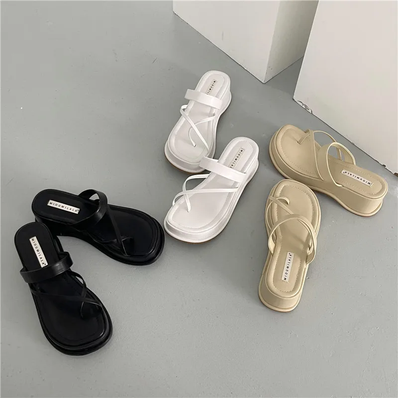 

Shoes House Slippers Platform Low Slides Fashion Slipers Women Luxury 2022 Basic Scandals PU Hoof Heels Rome Fabric Low Shoes Sl
