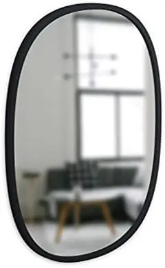 

- 1013765-040 Oval Wall Mirror, 18 x 24-Inch, Black