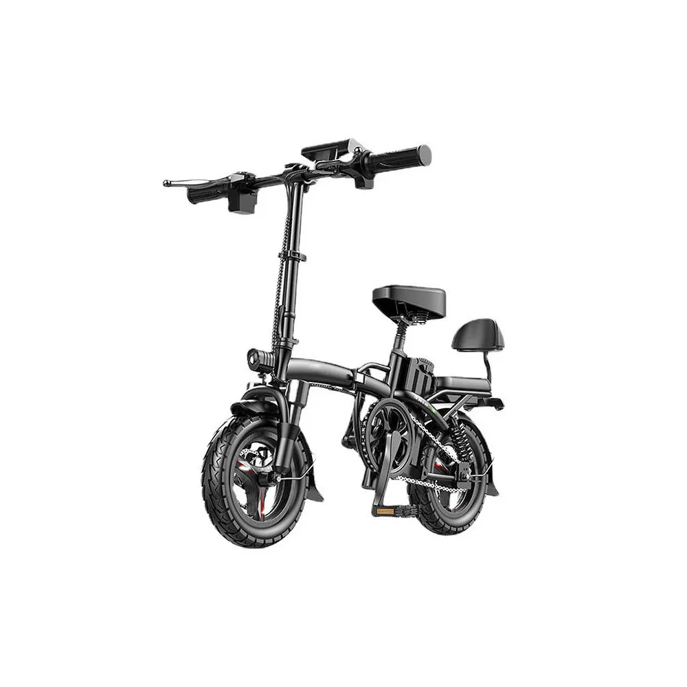 

48V Electric Bicycles Lithium Battery With Rear Seat Horizontal Full Folding Quadruple Shock Absorption Bike
