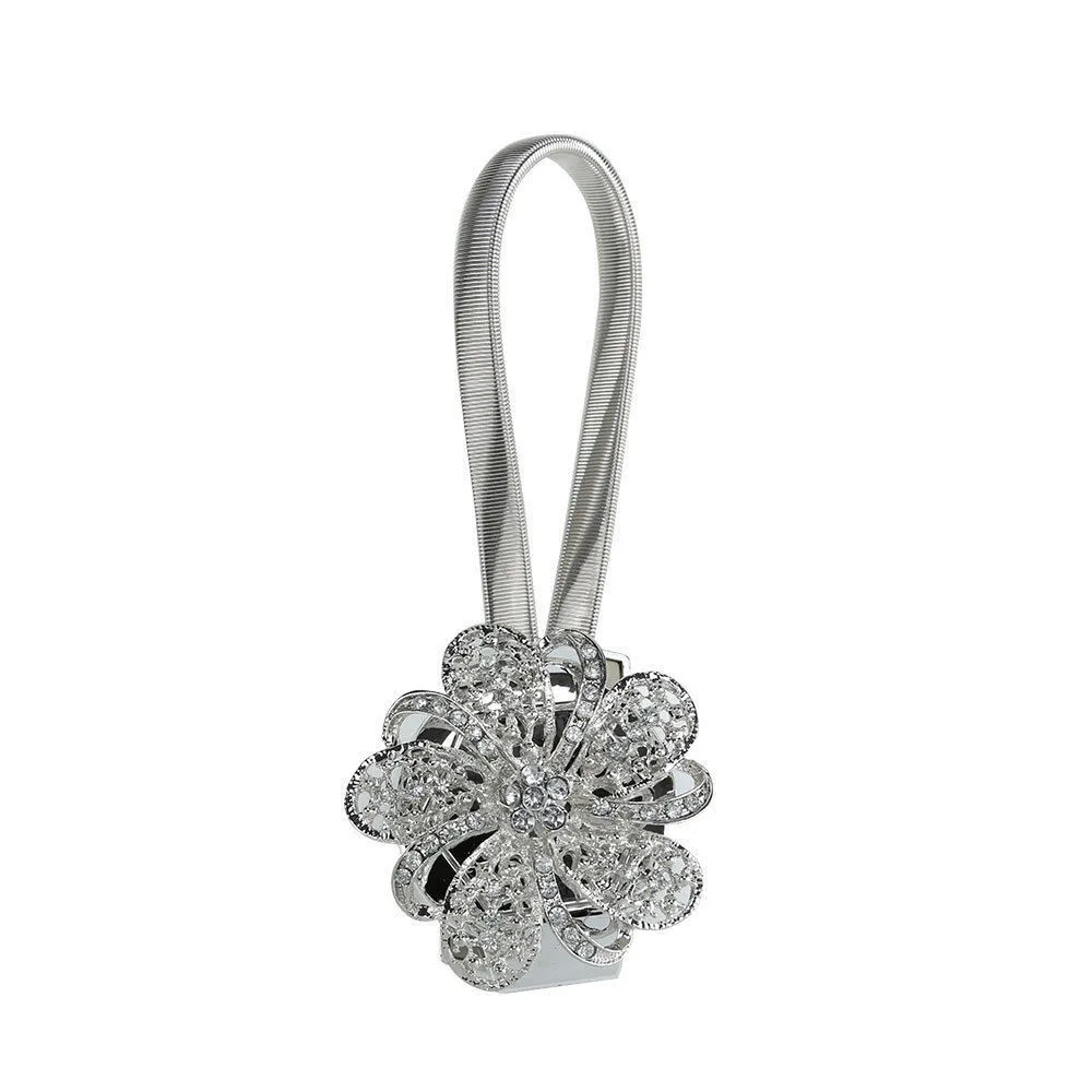 

Buckle Tiebacks Clips Holdbacks Curtain Crystal Tie Backs Pair Of Home Magnetic Home Decor