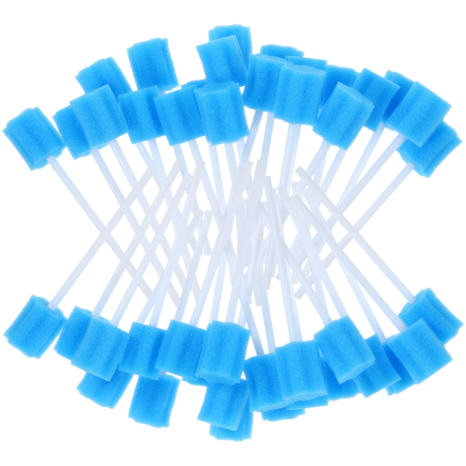 

100PCS Care Swabs Mouth Cleaning Mouth Cleaner Sponge Supplies for Adults Kids Senior Blue Isopropylic alchohol