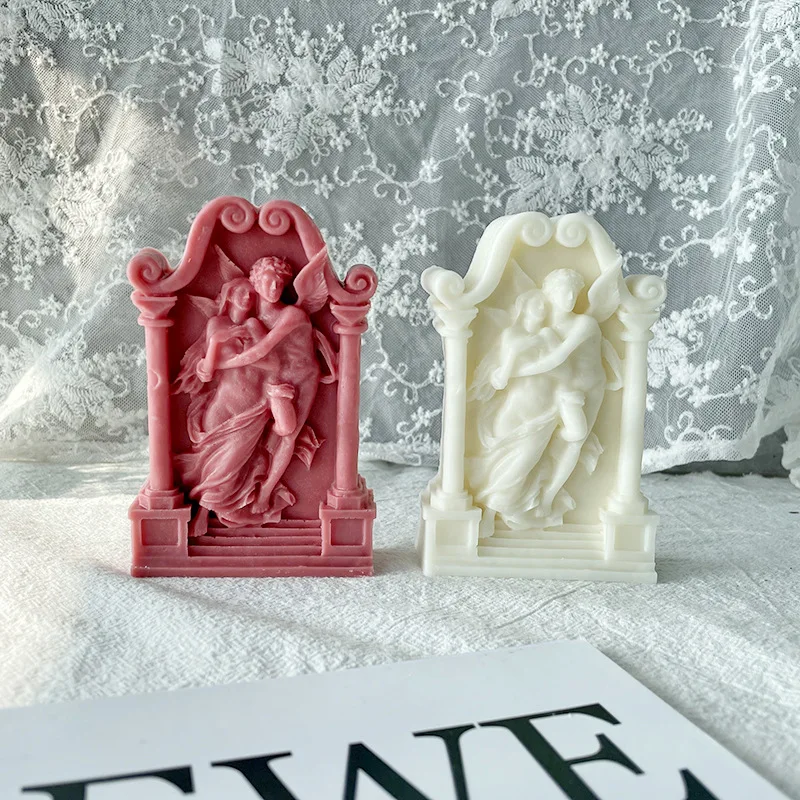 

Ancient Greek Couple Love Messenger Silicone Candle Mold DIY Arch Angel Candle Making Soap Resin Chocolate Mold Gifts Craft