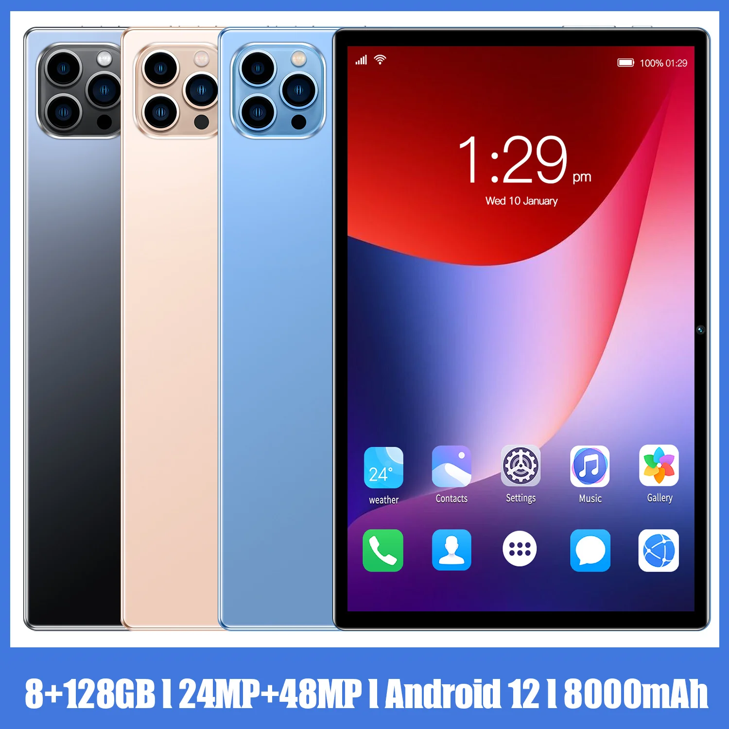 

[Глобальная версия] 2022 новый планшет, ПК, Android, 12 дюймов, 8 + 128 ГБ, карта Duplo, класс онлайн
