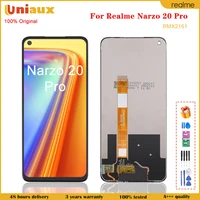 6 5 original for oppo realme narzo 20 pro rmx2161 lcd display touch screen digitizer assembly for realme narzo 20pro lcd uniaux