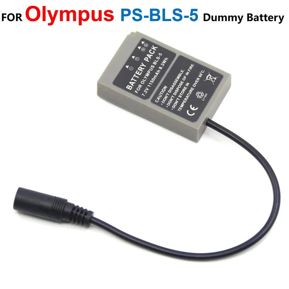 

BLS-5 DC Coupler PS-BLS5 Fake Battery For Olympus Cameras PEN E-PL7 E-PL5 E-PM2 Stylus 1 1s OM-D E-M10 E-M10 Mark II