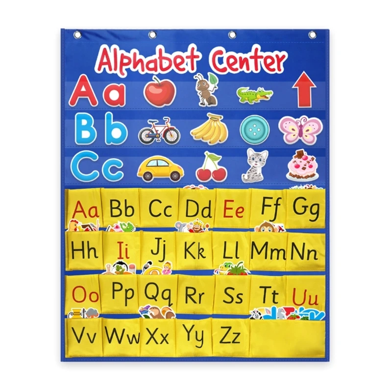 

ABC Chart for Child Letter Learning Writing with Early Education, Alphabets Center Pocket Chart, Letter Recognition Toy