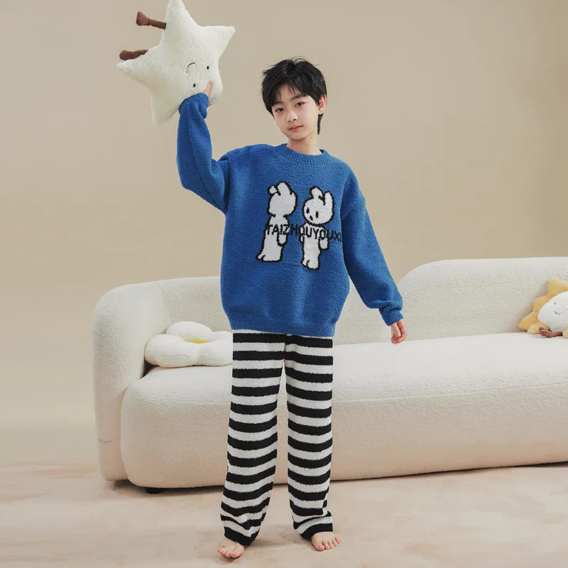 Осенне-зимние детские трикотажные пуловеры с рисунками из мультфильмов топы