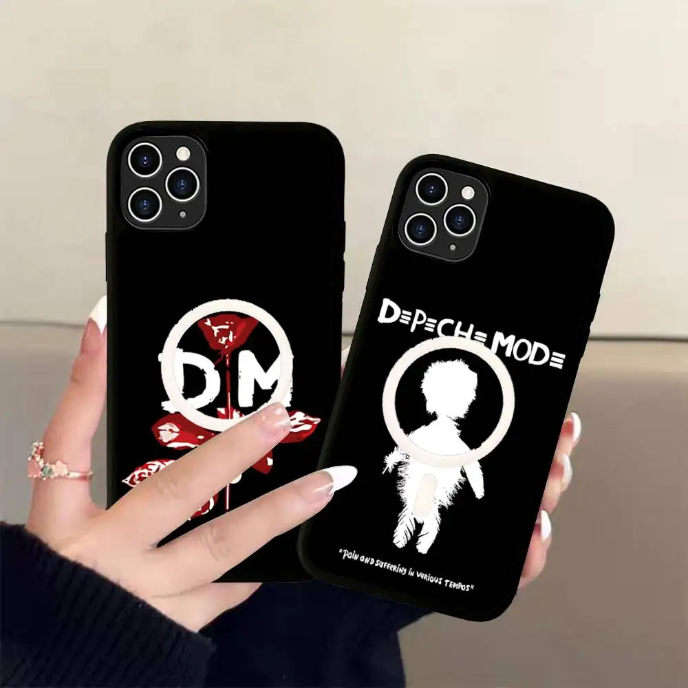 Фото Винтажный чехол D-Depeche M-Mode для MagSafe с магнитным креплением для iPhone 17 Air 16 15 14 13 12 11 Pro Max Plus с беспроводной зарядкой №2