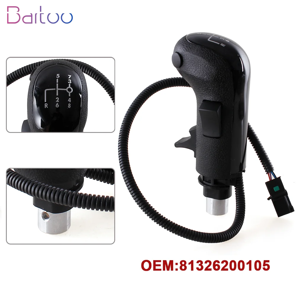 

Free Shipping 6Pin 8 Speed+R Truck Electric Gear Shift Lever Knob Gear Stick Head 81326200105 For MAN TGA TGS TS042