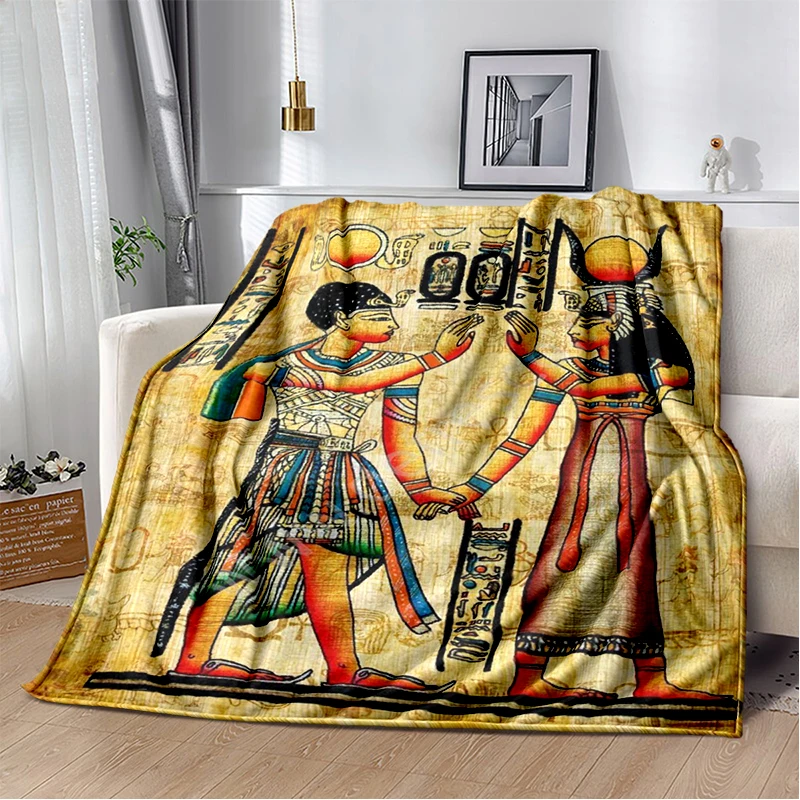 

Throw Blanket Mysterious Symbol Scarab Soft Cover Eye of Horus Lightweight Warm for Bedroom Kids Adults Ancient Egypt Flannel