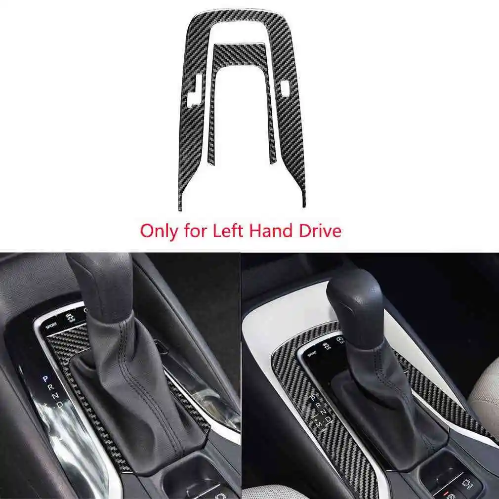 

Наклейка из углеродного волокна для чехла для внутренней коробки передач для Toyota Corolla 19-2020, левый руль