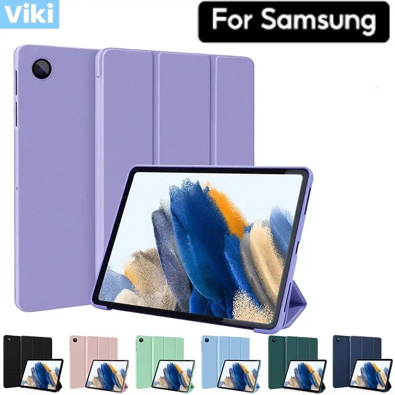 Чехол для Samsung Galaxy Tab S9 X710 S6 Lite P610 P615 A7 A8 X205 X200 S7 S8 11 PU Tablet Cover Smart Case