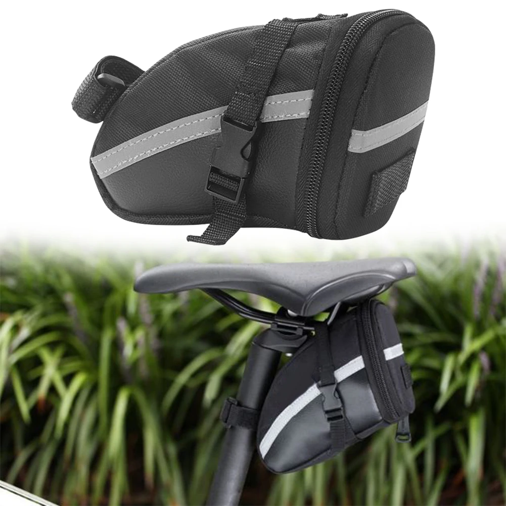 

MTB Bike-Seat Tail Bag Cycling Storage Bag With Reflective Strap Bicycle Saddle Bag Cycling Foldable Tail Rear Waterproof Bag