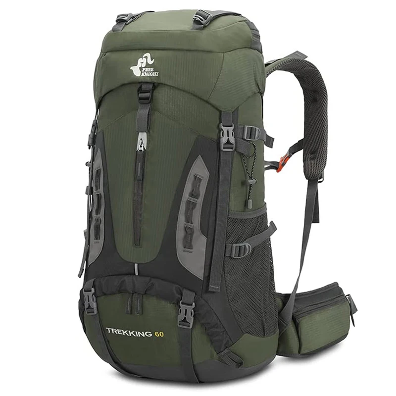 

60L Hiking Backpack Male Waterproof Mountaineering Bag Men Camping Rucksack Climbing Trekking Bag Outdoor Backpacks FREE KNIGHT